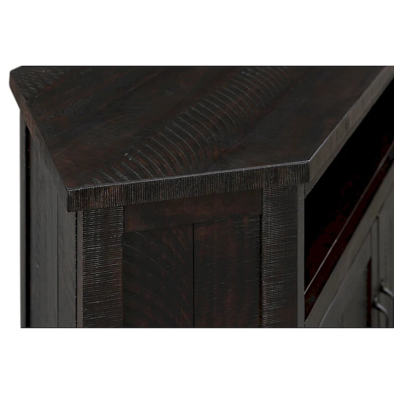 Meuble TV d'angle en bois massif de 50 pouces