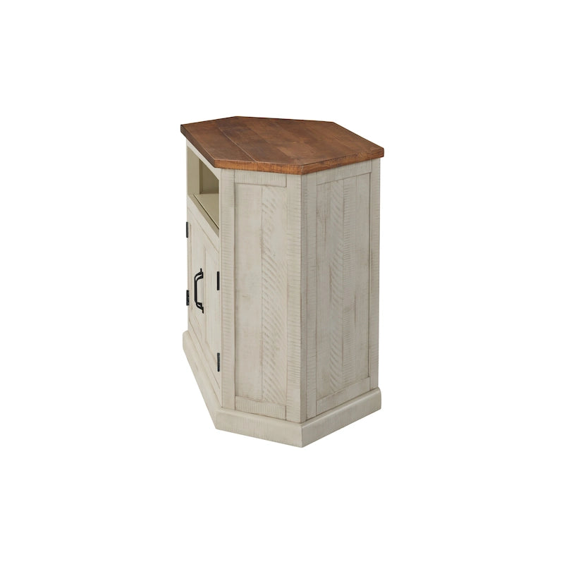 Meuble TV d'angle en bois massif de 50 pouces