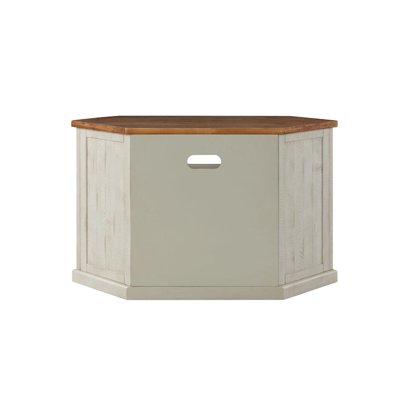 Meuble TV d'angle en bois massif de 50 pouces