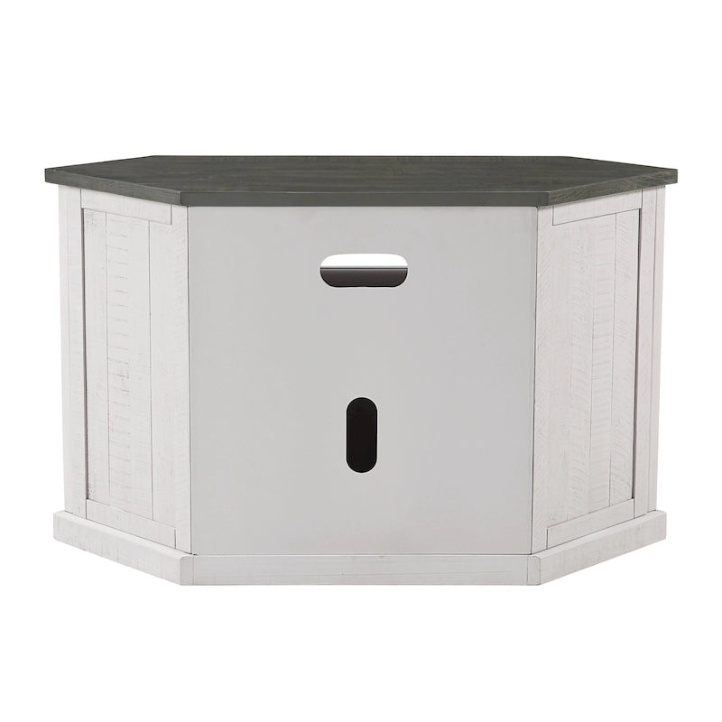 Meuble TV d'angle en bois massif de 50 pouces