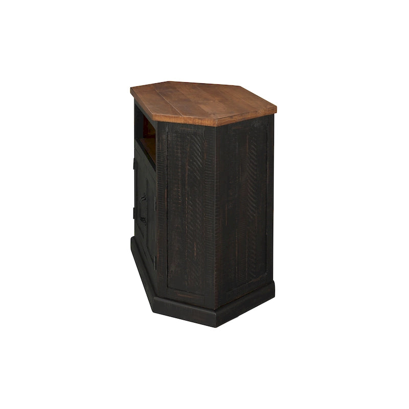 Meuble TV d'angle en bois massif de 50 pouces