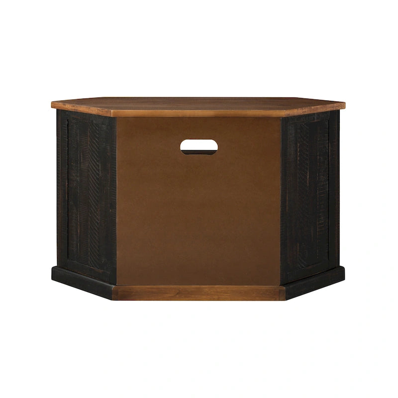 Meuble TV d'angle en bois massif de 50 pouces