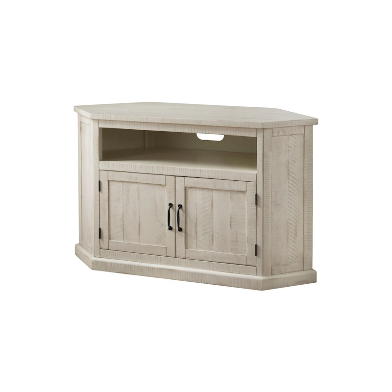 Meuble TV d'angle en bois massif de 50 pouces
