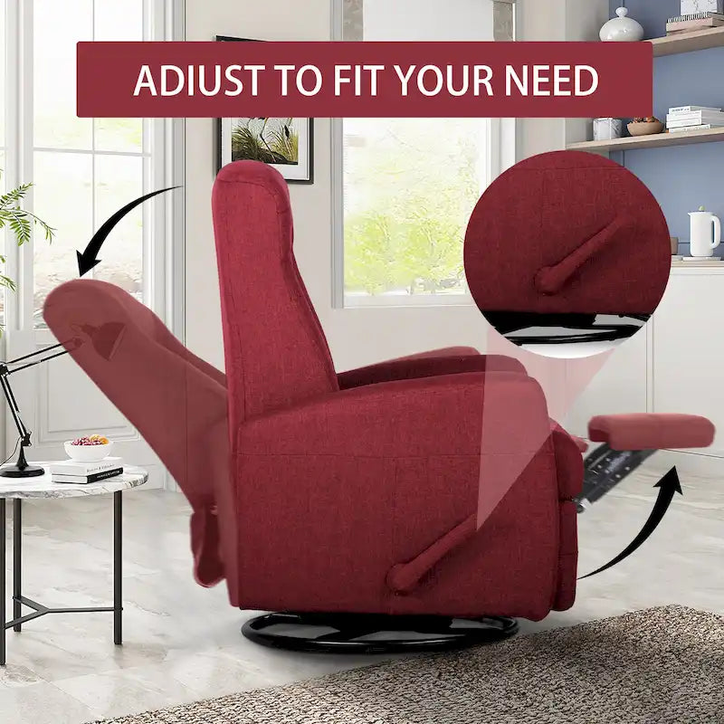 Fauteuil planeur inclinable Fauteuil à bascule inclinable Fauteuil inclinable pivotant Fauteuil d'appoint