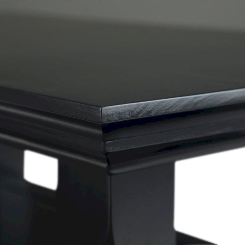 Table d'appoint étroite en bois massif de style transitionnel de 14 pouces de large
