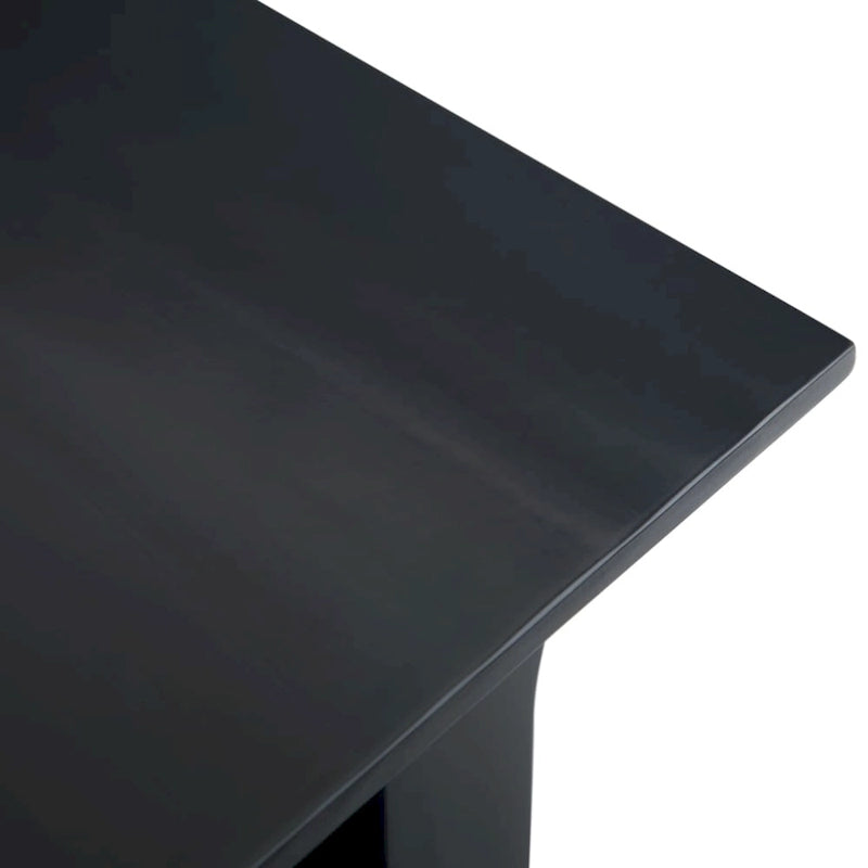 Table d'appoint étroite en bois massif de style transitionnel de 14 pouces de large