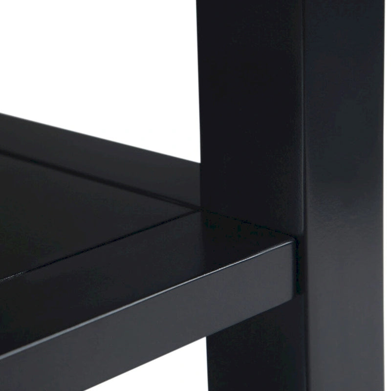 Table d'appoint étroite en bois massif de style transitionnel de 14 pouces de large