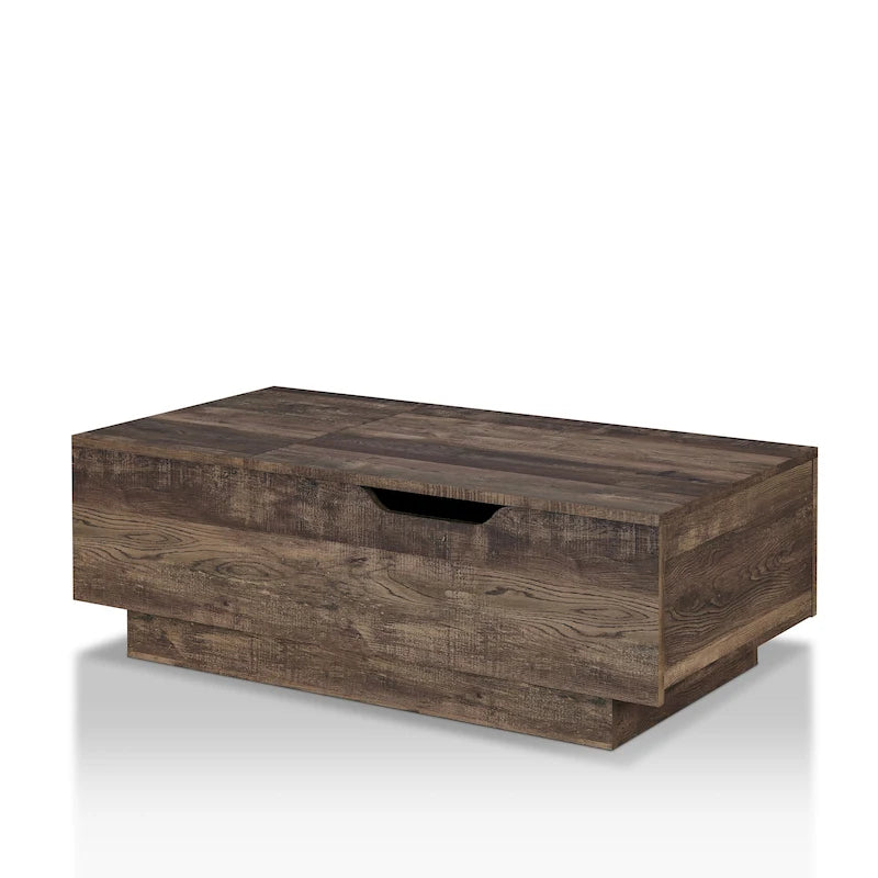 Table basse relevable à niveau unique, style rustique, 47 po