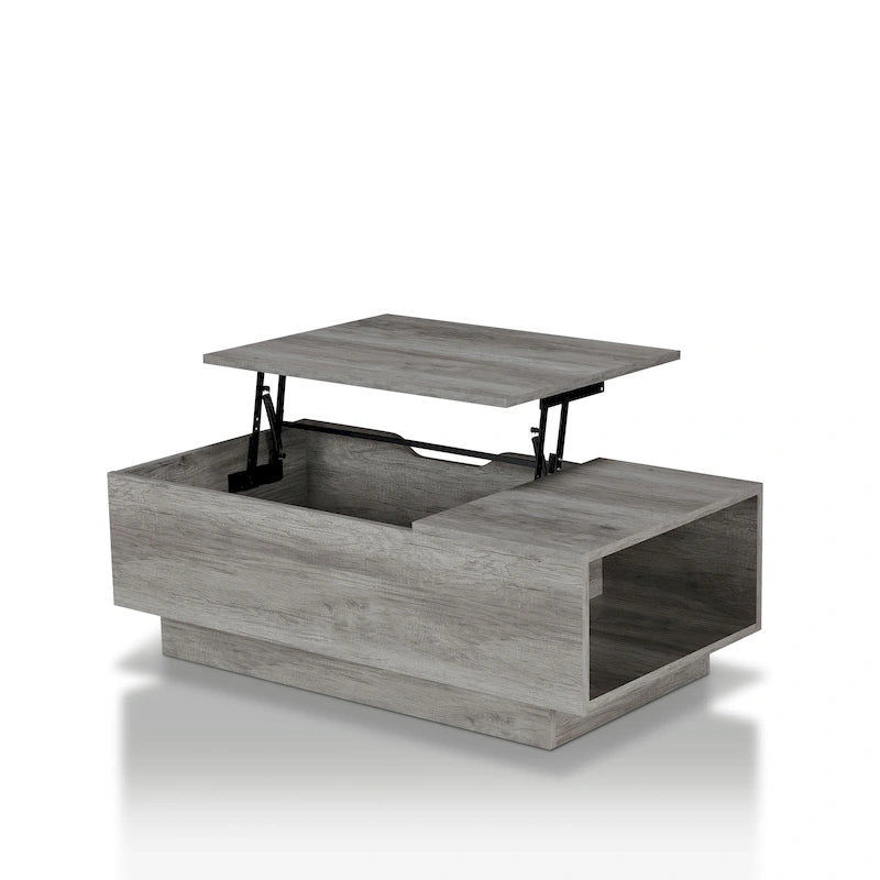 Table basse relevable à niveau unique, style rustique, 47 po