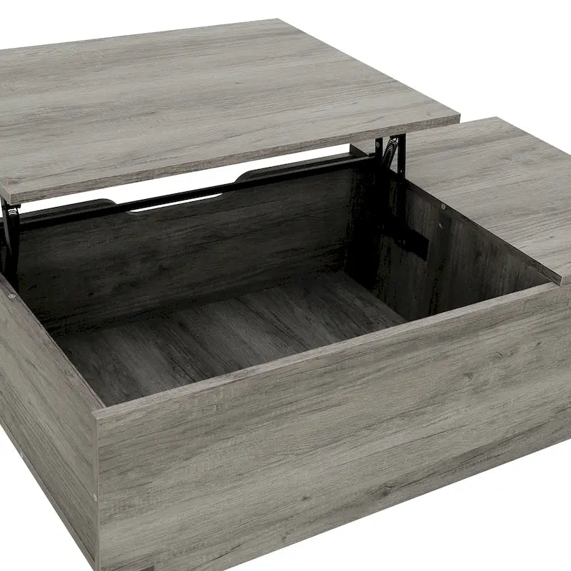 Table basse relevable à niveau unique, style rustique, 47 po