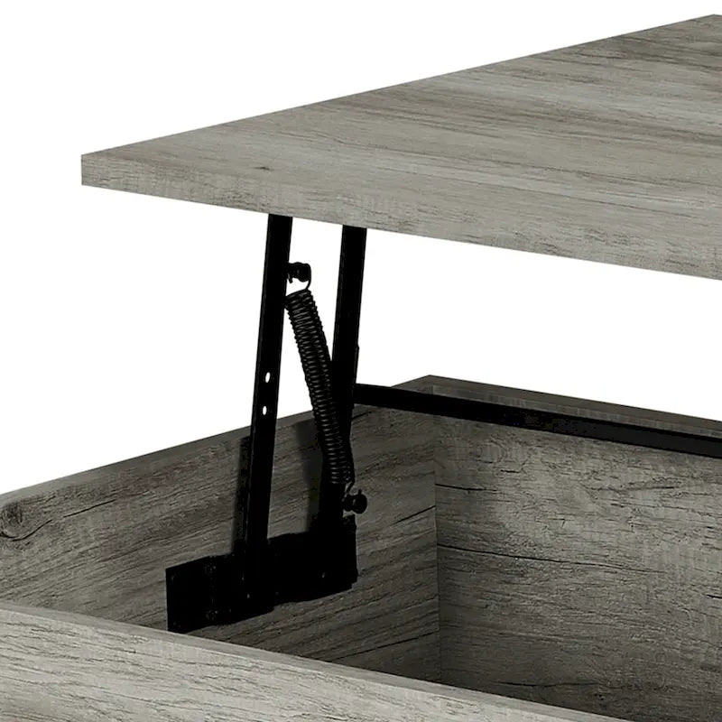 Table basse relevable à niveau unique, style rustique, 47 po