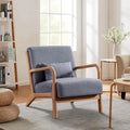 Fauteuil d'appoint moderne en bois massif pour salon