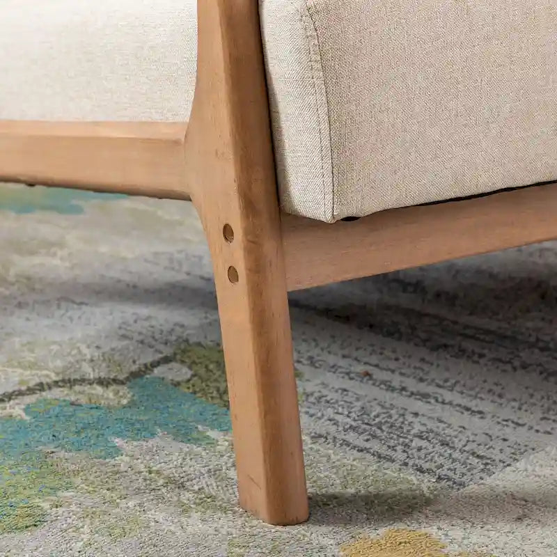 Fauteuil d'appoint moderne en bois massif pour salon