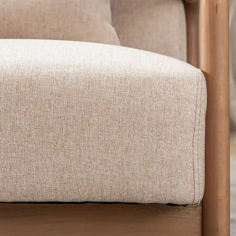 Fauteuil d'appoint moderne en bois massif pour salon