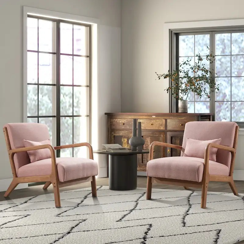 Fauteuil d'appoint moderne en bois massif pour salon