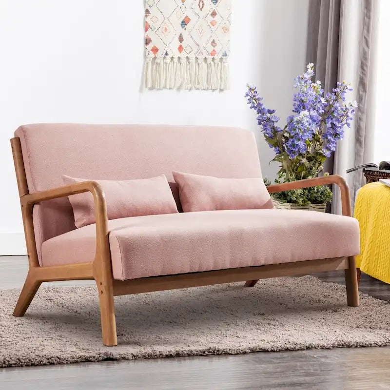 Fauteuil d'appoint moderne en bois massif pour salon