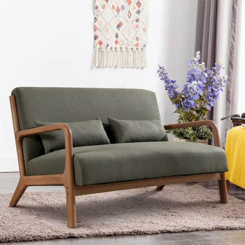 Fauteuil d'appoint moderne en bois massif pour salon