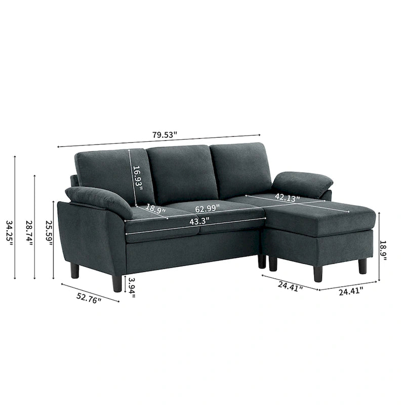 79,72 € Canapé d'angle en forme de L pour salon