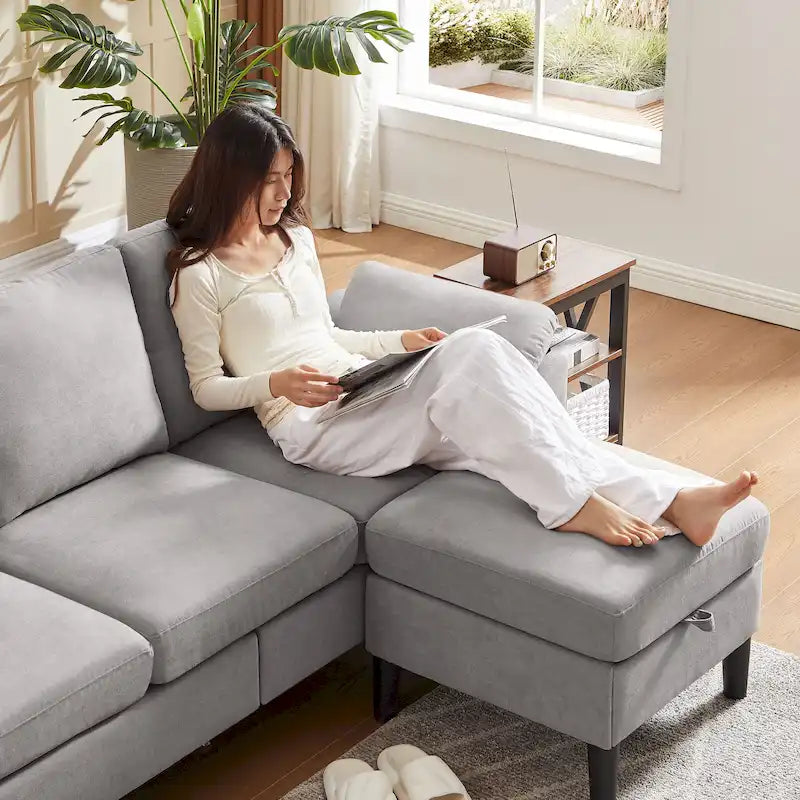 79,72 € Canapé d'angle en forme de L pour salon