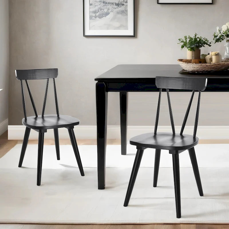 17.4 Chaises de salle à manger larges en bois