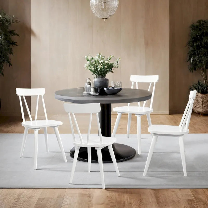 17.4 Chaises de salle à manger larges en bois