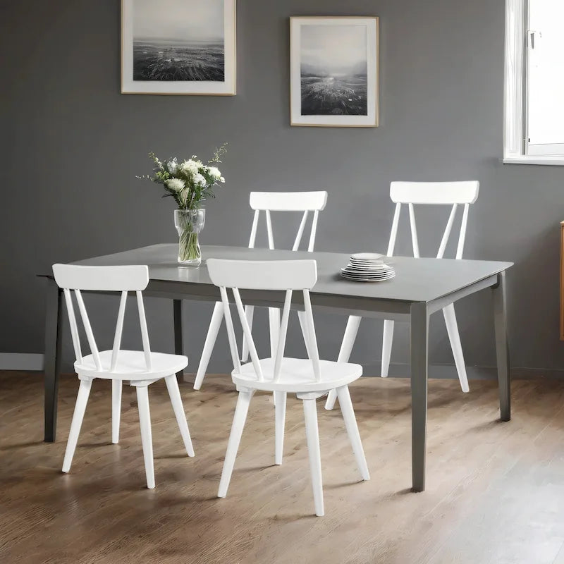 17.4 Chaises de salle à manger larges en bois