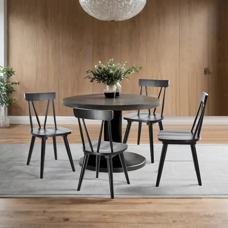 17.4 Chaises de salle à manger larges en bois
