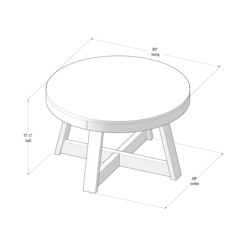 Table basse ronde classique - 30