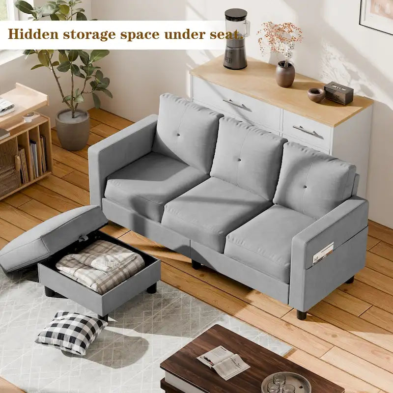 Canapé modulable convertible en L