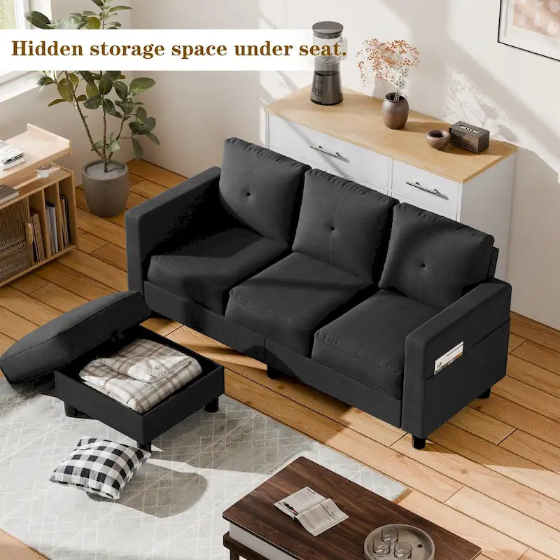 Canapé modulable convertible en L
