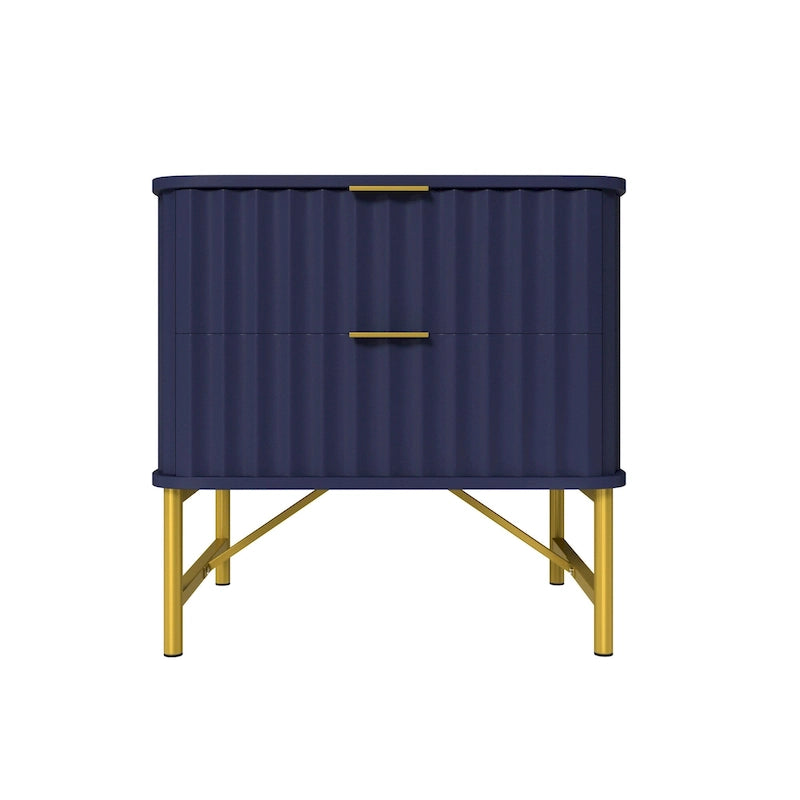 Table de chevet moderne avec deux tiroirs