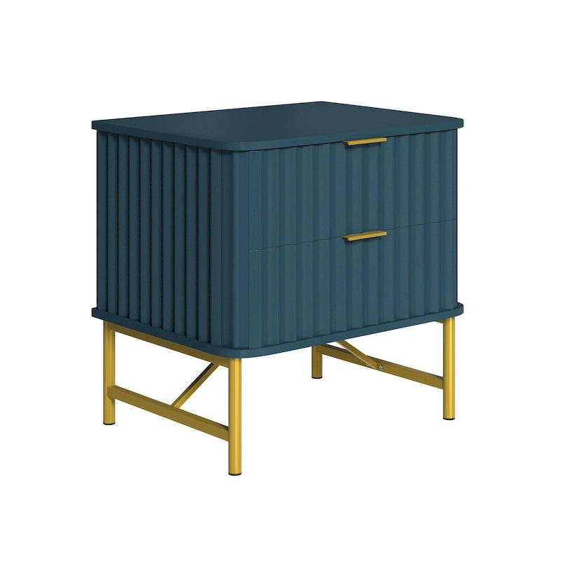 Table de chevet moderne avec deux tiroirs