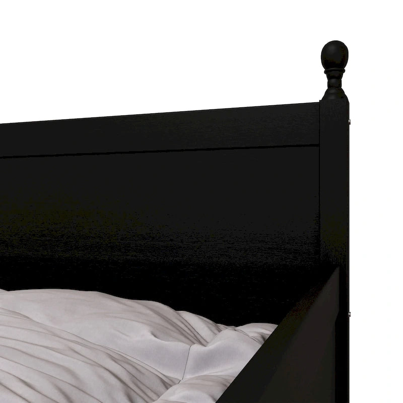 Lit de repos individuel en bois de style Mid-Century (avec lit gigogne escamotable)