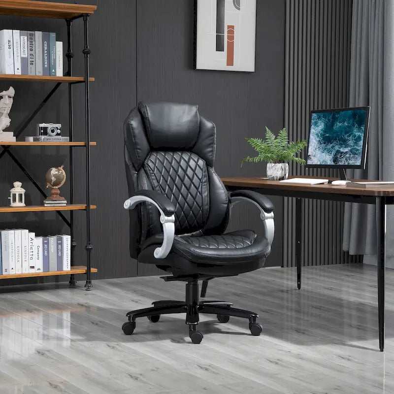 Chaise de bureau ergonomique robuste avec fonction bascule, hauteur réglable et roulettes