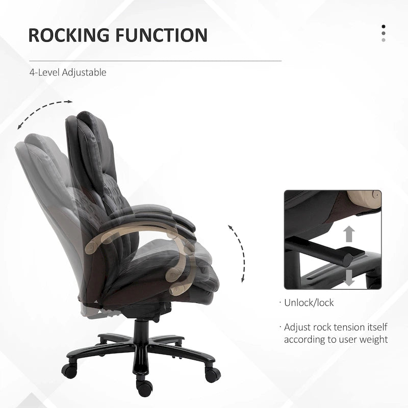 Chaise de bureau ergonomique robuste avec fonction bascule, hauteur réglable et roulettes