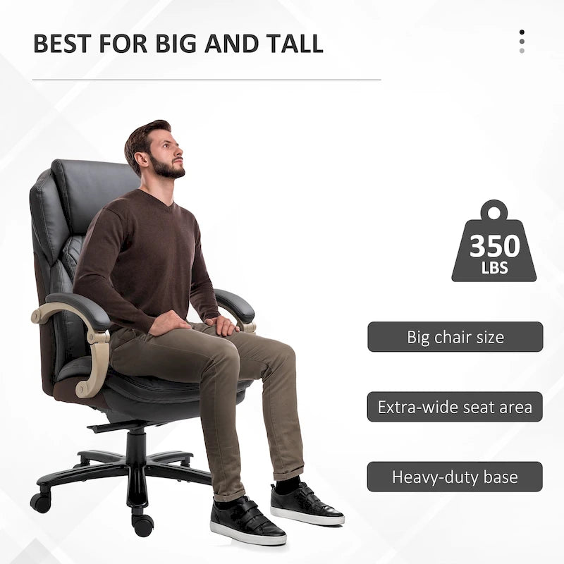Chaise de bureau ergonomique robuste avec fonction bascule, hauteur réglable et roulettes