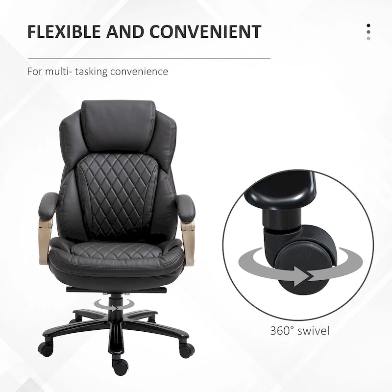 Chaise de bureau ergonomique robuste avec fonction bascule, hauteur réglable et roulettes