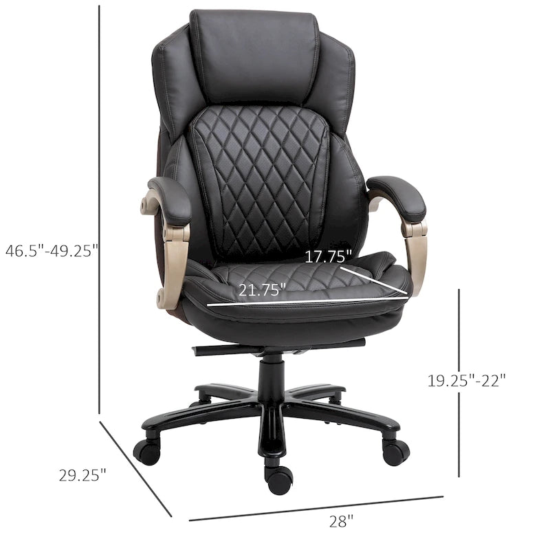 Chaise de bureau ergonomique robuste avec fonction bascule, hauteur réglable et roulettes