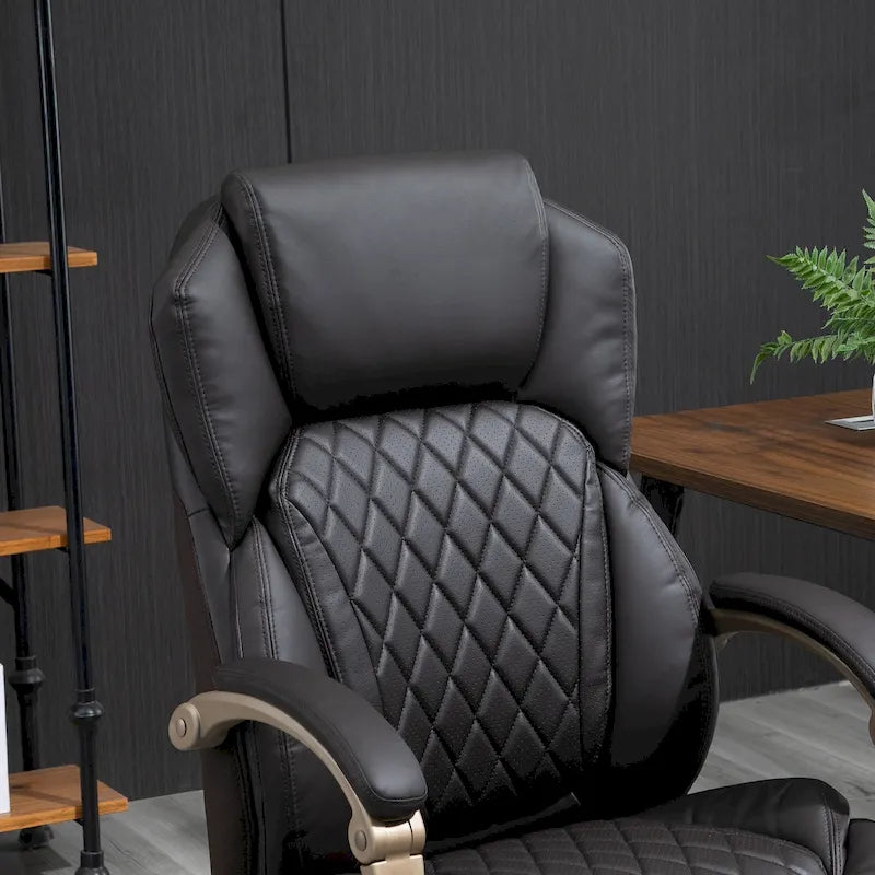 Chaise de bureau ergonomique robuste avec fonction bascule, hauteur réglable et roulettes