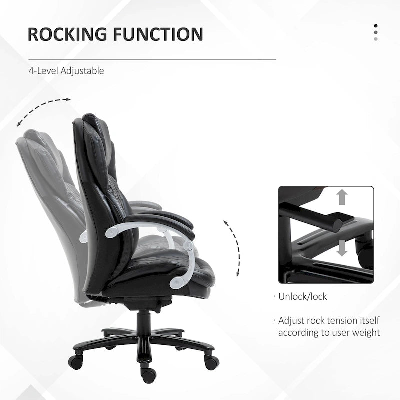 Chaise de bureau ergonomique robuste avec fonction bascule, hauteur réglable et roulettes