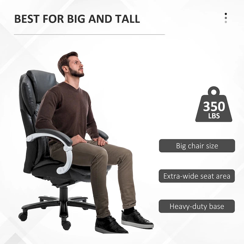 Chaise de bureau ergonomique robuste avec fonction bascule, hauteur réglable et roulettes