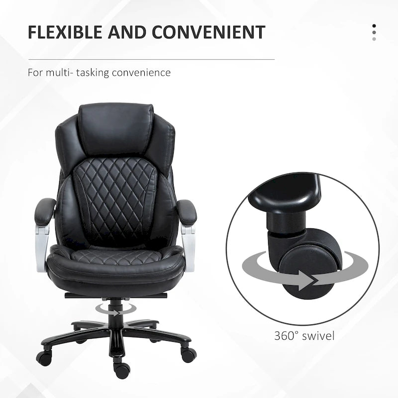 Chaise de bureau ergonomique robuste avec fonction bascule, hauteur réglable et roulettes