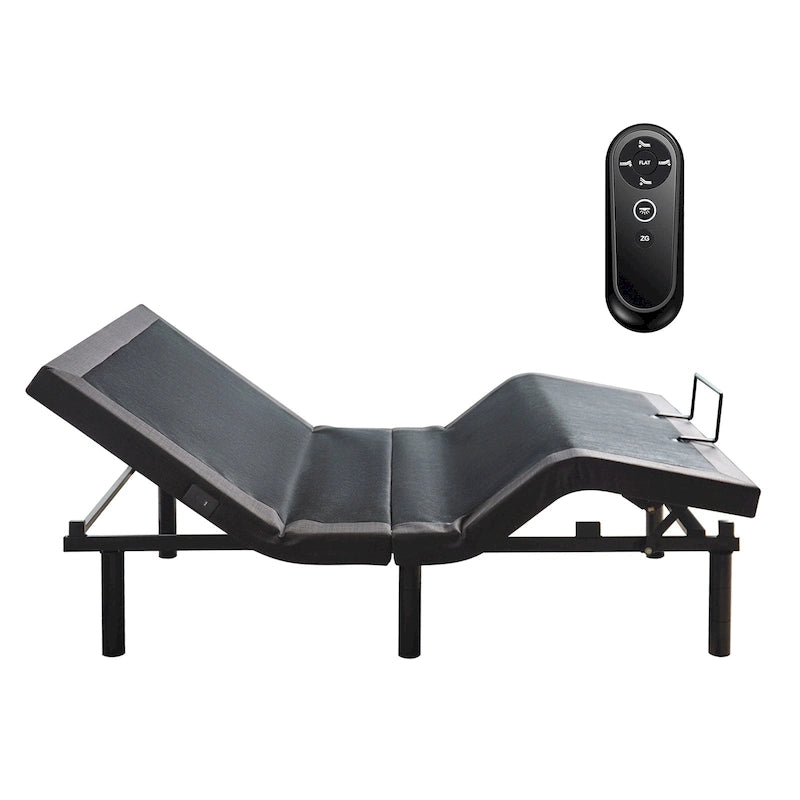 Cadre de lit réglable pour lits avec rangement, gravité zéro, station de charge USB, télécommande sans fil pour l'inclinaison de la tête et des pieds
