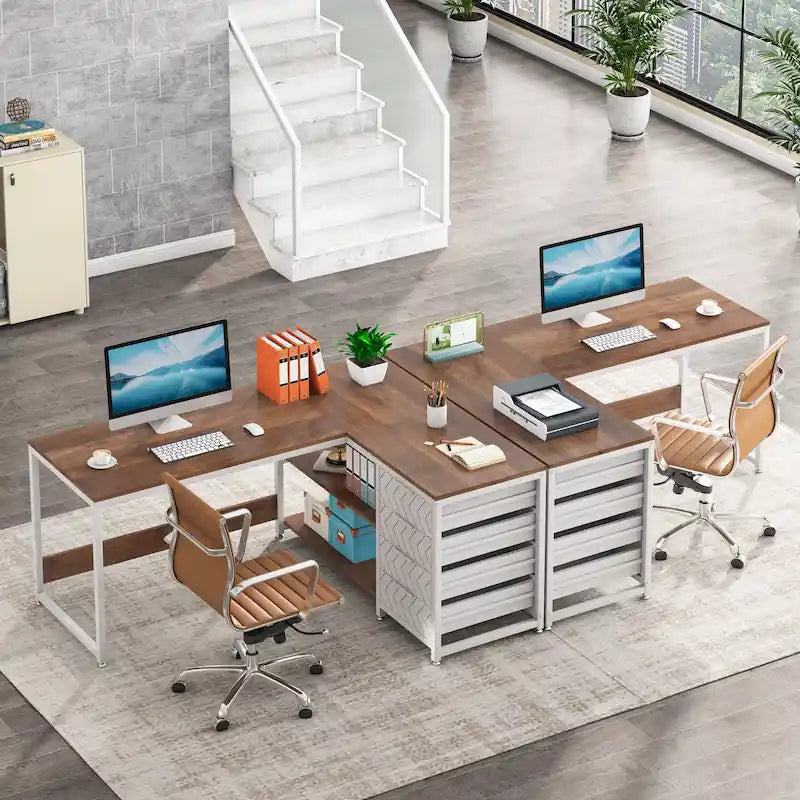 Bureau d'angle réversible en L