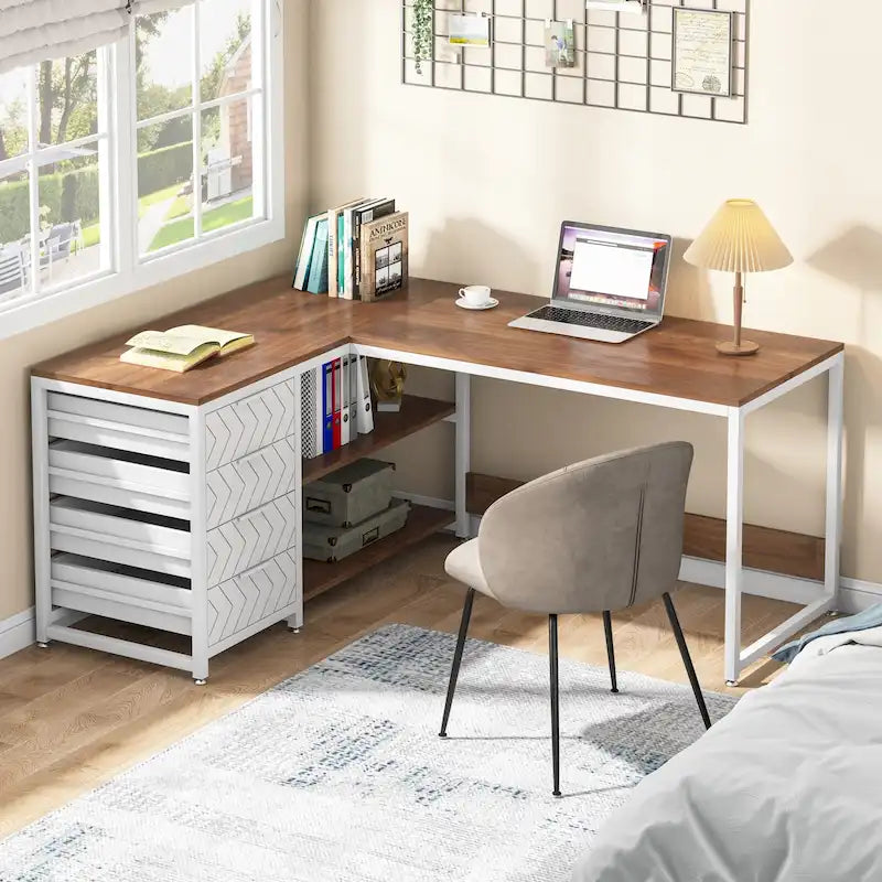 Bureau d'angle réversible en L