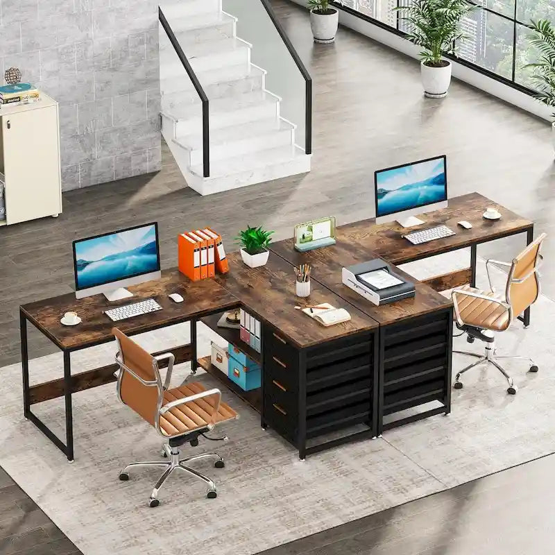 Bureau d'angle réversible en L
