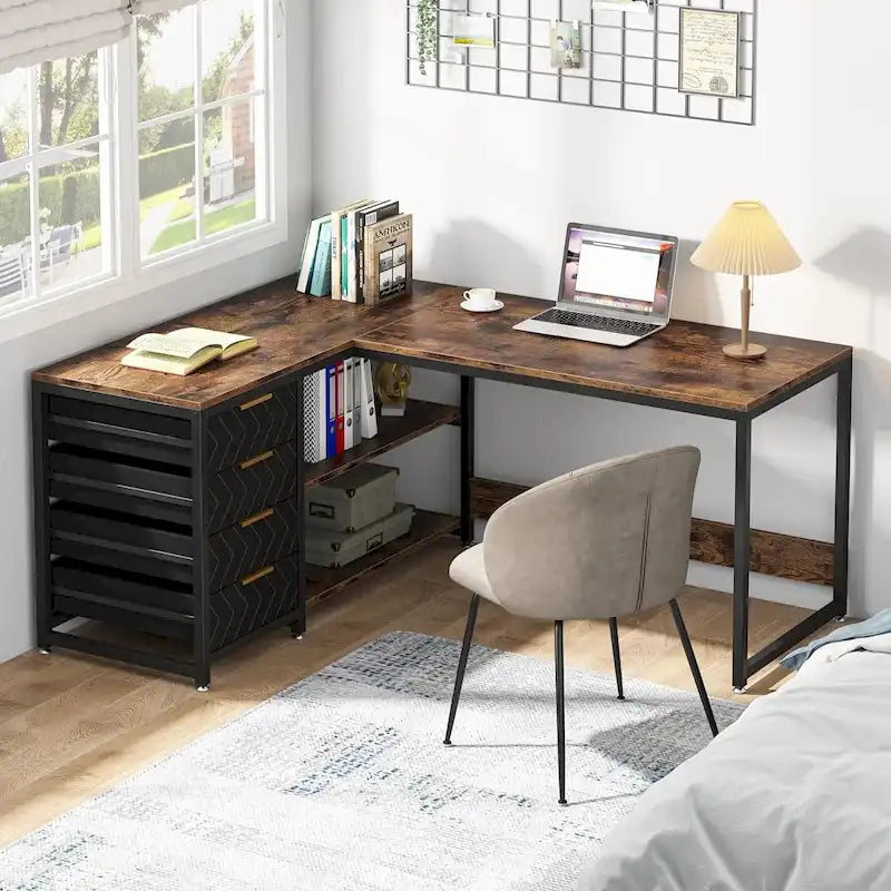 Bureau d'angle réversible en L