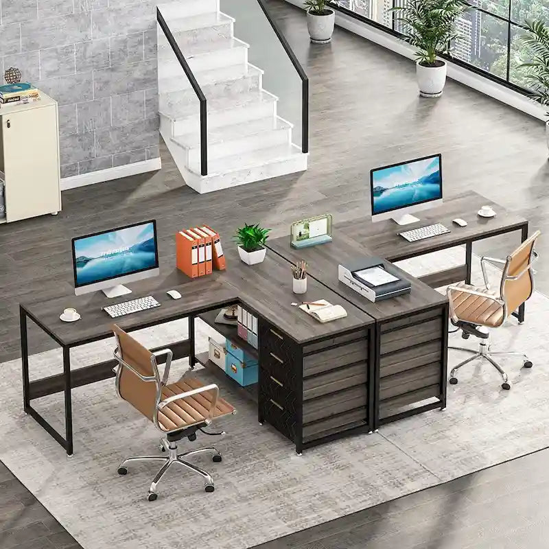 Bureau d'angle réversible en L