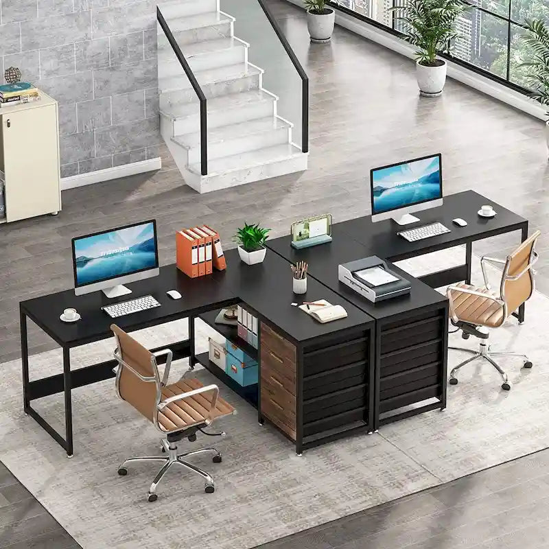 Bureau d'angle réversible en L