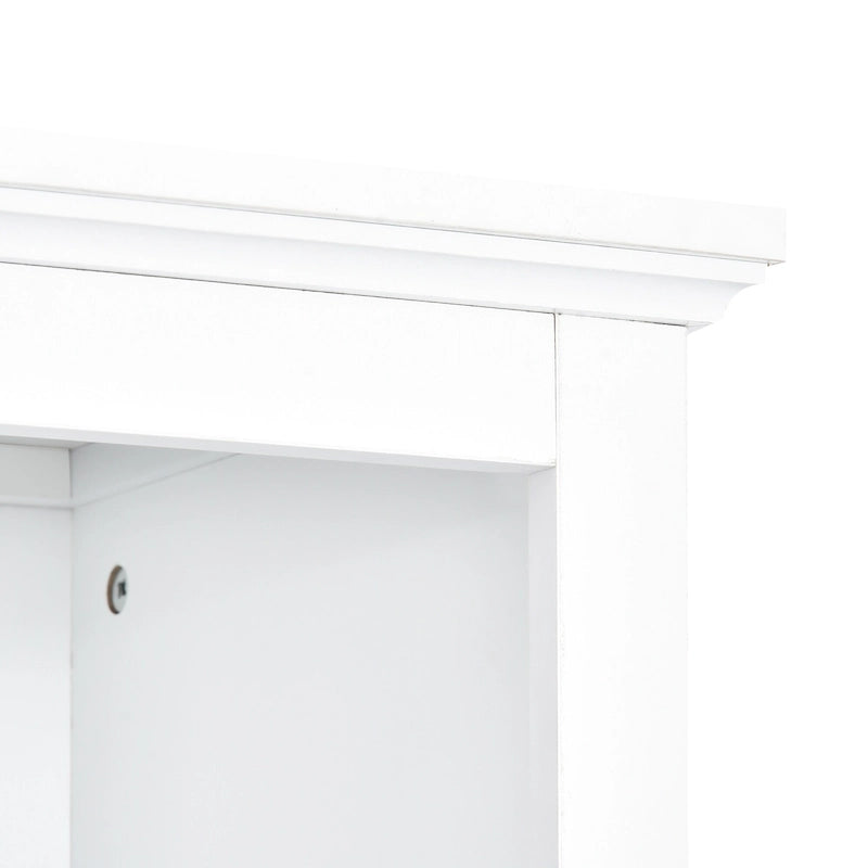 Meuble TV avec pont, table console TV pour téléviseurs jusqu'à 70 pouces, deux colonnes latérales